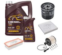 FEBI BILSTEIN Controllo Set 6L MANNOL Diesel TDI 5W-30 Per Dacia Logan MCV