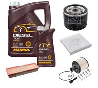 FEBI BILSTEIN Controllo set 6L MANNOL Diesel TDI 5W-30 per Dacia Logan MCV
