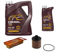 FEBI BILSTEIN Controllo Set 6L MANNOL Diesel TDI 5W-30 Per Fiat Idea 350
