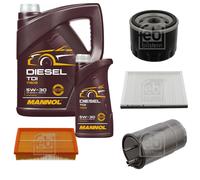 FEBI BILSTEIN Controllo Set 6L MANNOL Diesel TDI 5W-30 Per Fiat Stilo Multi