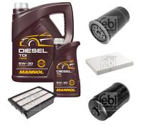 FEBI BILSTEIN Controllo Set 6L MANNOL Diesel TDI 5W-30 Per Hyundai Santa Fé