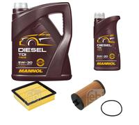 FEBI BILSTEIN Controllo Set 6L MANNOL Diesel TDI 5W-30 Per Opel Corsa D S07