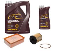 FEBI BILSTEIN Controllo Set 6L MANNOL Diesel TDI 5W-30 Per Peugeot 307 Break