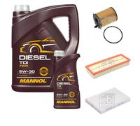 FEBI BILSTEIN Controllo Set 6L MANNOL Diesel TDI 5W-30 Per Peugeot 307 SW 3H