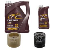 FEBI BILSTEIN Controllo Set 6L MANNOL Diesel TDI 5W-30 Per Peugeot Partner