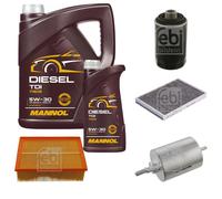 FEBI BILSTEIN Controllo Set 6L MANNOL Diesel TDI 5W-30 Per Seat Exeo ST 3R5
