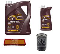 FEBI BILSTEIN Controllo Set 6L MANNOL Diesel TDI 5W-30 Per VW Golf II 19E
