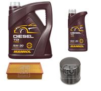 FEBI BILSTEIN Controllo Set 6L MANNOL Diesel TDI 5W-30 Per VW Golf Sportsvan