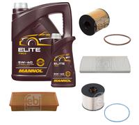 Febi BILSTEIN Controllo Set 6L mannol Elite 5W-40 per Peugeot 807 E 2.0 HDI