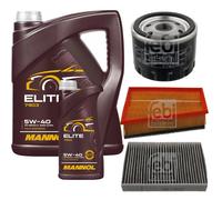 Febi BILSTEIN Controllo Set 6L mannol Elite 5W-40 per Renault Scénic (III)