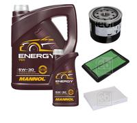 Febi BILSTEIN Controllo Set 6L MANNOL Energia 5W-30 per Nissan Qashqai II 1.6