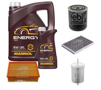 FEBI BILSTEIN Controllo Set 6L MANNOL Energy 5W-30 per Audi A4 Cabriolet 2.4