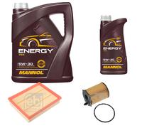 FEBI BILSTEIN Controllo Set 6L MANNOL Energy 5W-30 Per Ford Mondeo V Turnier