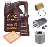 FEBI BILSTEIN Controllo Set 6L MANNOL Energy 5W-30 Per Ford Mondeo V Turnier