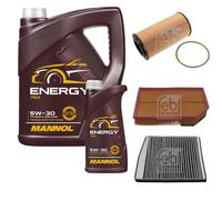 FEBI BILSTEIN Controllo Set 6L MANNOL Energy 5W-30 per Volvo XC90 I D5 AWD