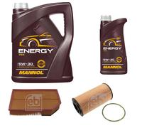 FEBI BILSTEIN Controllo Set 6L MANNOL Energy 5W-30 per Volvo XC90 I D5 AWD