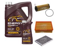 FEBI BILSTEIN Controllo Set 6L MANNOL Energy Combi LL 5W-30 Per Audi A4 Avant