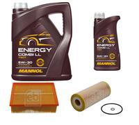 FEBI BILSTEIN Controllo Set 6L MANNOL Energy Combi LL 5W-30 Per Audi A4 Avant