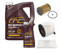 FEBI BILSTEIN Controllo Set 6L MANNOL Energy Combi LL 5W-30 Per Audi A4 Avant