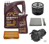 FEBI BILSTEIN Controllo Set 6L MANNOL Energy Combi LL 5W-30 Per Nissan Note