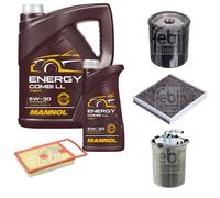 FEBI BILSTEIN Controllo Set 6L MANNOL Energy Combi LL 5W-30 Per VW Polo 6R