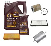 FEBI BILSTEIN Controllo set 6L MANNOL Energy Comby LL 5W-30 per BMW serie 5 E34