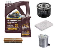 FEBI BILSTEIN Controllo set 6L MANNOL Energy Premium 5W-30 per Dacia Logan