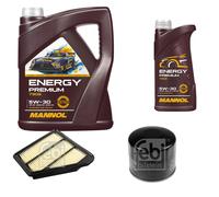 FEBI BILSTEIN Controllo Set 6L MANNOL Energy Premium 5W-30 Per Honda Civic