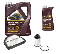 FEBI BILSTEIN Controllo set 6L MANNOL Energy Premium 5W-30 per Opel Antara