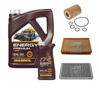 FEBI BILSTEIN Controllo set 6L MANNOL Energy Premium 5W-30 per Opel Astra H