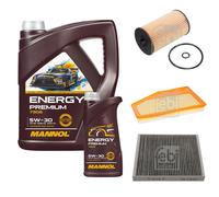 FEBI BILSTEIN Controllo set 6L MANNOL Energy Premium 5W-30 per Opel Insignia