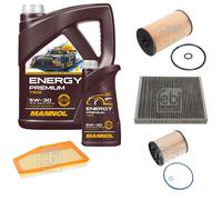 FEBI BILSTEIN Controllo set 6L MANNOL Energy Premium 5W-30 per Opel Insignia