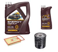Febi BILSTEIN Controllo Set 6L mannol Energy Premium 5W-30 per VW Polo
