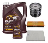 FEBI BILSTEIN Controllo Set 6L MANNOL Energy Ultra JP 5W-20 Per Ford Fiesta