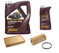 FEBI BILSTEIN Controllo set 6L MANNOL Longlife 504/507 5W-30 per Audi A3