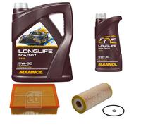 FEBI BILSTEIN Controllo Set 6L MANNOL LONGLIFE 504/507 5W-30 Per Audi A4