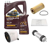 FEBI BILSTEIN Controllo set 6L MANNOL Longlife 504/507 5W-30 per Audi A5