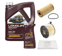 FEBI BILSTEIN Controllo set 6L MANNOL Longlife 504/507 5W-30 per Audi A5
