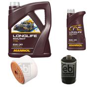 FEBI BILSTEIN Controllo Set 6L MANNOL LONGLIFE 504/507 5W-30 Per Audi A6