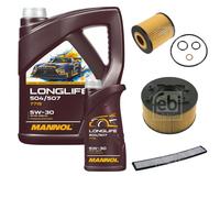FEBI BILSTEIN Controllo Set 6L MANNOL LONGLIFE 504/507 5W-30 Per BMW 3 Serie