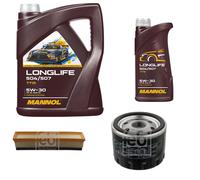 FEBI BILSTEIN Controllo set 6L MANNOL Longlife 504/507 5W-30 per Dacia Duster