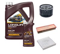 FEBI BILSTEIN Controllo Set 6L MANNOL LONGLIFE 504/507 5W-30 Per Dacia Logan