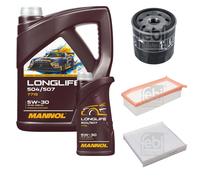 FEBI BILSTEIN Controllo set 6L MANNOL Longlife 504/507 5W-30 per Dacia Logan