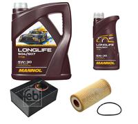 FEBI BILSTEIN Controllo Set 6L MANNOL LONGLIFE 504/507 5W-30 Per Porsche