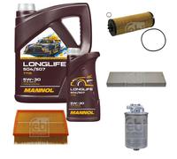 FEBI BILSTEIN Controllo Set 6L MANNOL LONGLIFE 504/507 5W-30 Per VW Passat