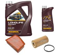 FEBI BILSTEIN Controllo Set 6L MANNOL LONGLIFE 504/507 5W-30 Per VW Polo 6R