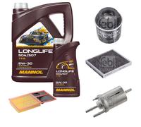 FEBI BILSTEIN Controllo Set 6L MANNOL LONGLIFE 504/507 5W-30 Per VW Polo 6R