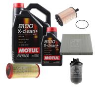 FEBI BILSTEIN Controllo Set 6L Motul 8100 X-CLEAN+ 5W30 Per Audi A2 8Z0 1.4
