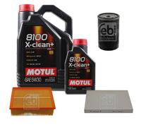 FEBI BILSTEIN Controllo Set 6L Motul 8100 X-Clean+ 5W30 Per Audi A4 8E2 B6