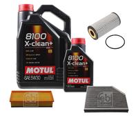 FEBI BILSTEIN Controllo Set 6L Motul 8100 X-Clean+ 5W30 Per Audi A4 Avant